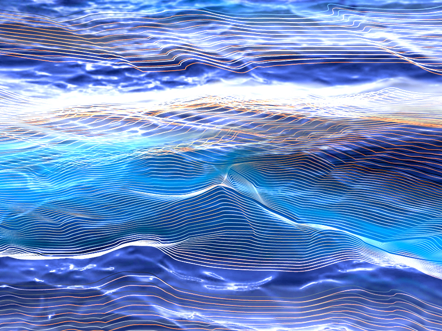 Artistic impression of the background hum of gravitational waves permeating the Universe. Credit: Carl Knox, OzGrav/Swinburne University of Technology